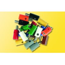 Viessmann 6874 Querlochstecker blau, 10 Stue