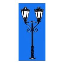 Viessmann 6973 TT Parklaterne zweifl., schw.