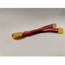 XT60 párhuzamosító, 1 Apa 2 Anya, 12AWG 10cm kábel