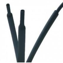 Zsugorcső 6,4mm, 1méter, fekete