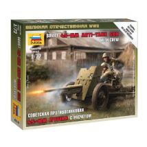 Zvezda 6112 Soviet 45 mm Anti-Tank Gun with Crew 1:72 (6112)