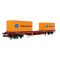 PIKO 95363 Konténerszállító kocsi, Rgs, Hapag-Lloyd konténerekkel, MÁV V