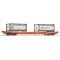 Roco 6600275 Tankkonténerszállító zsebes kocsi, T5, New Port konténerekkel, WASCOSA VI