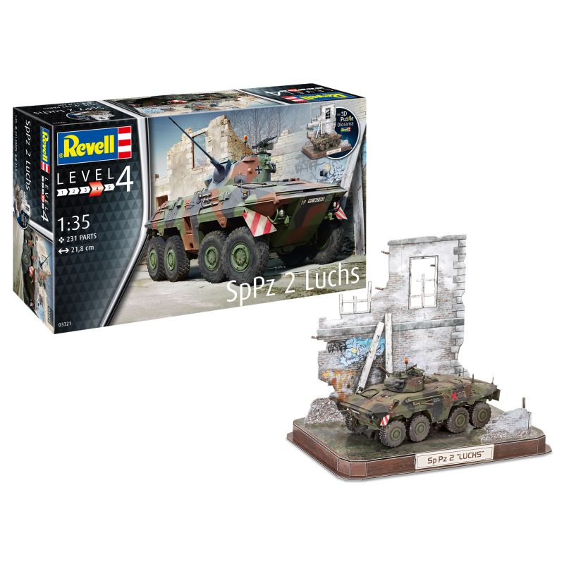 Revell 03321 SpPz2 Luchs & 3D Puzzle Diorama