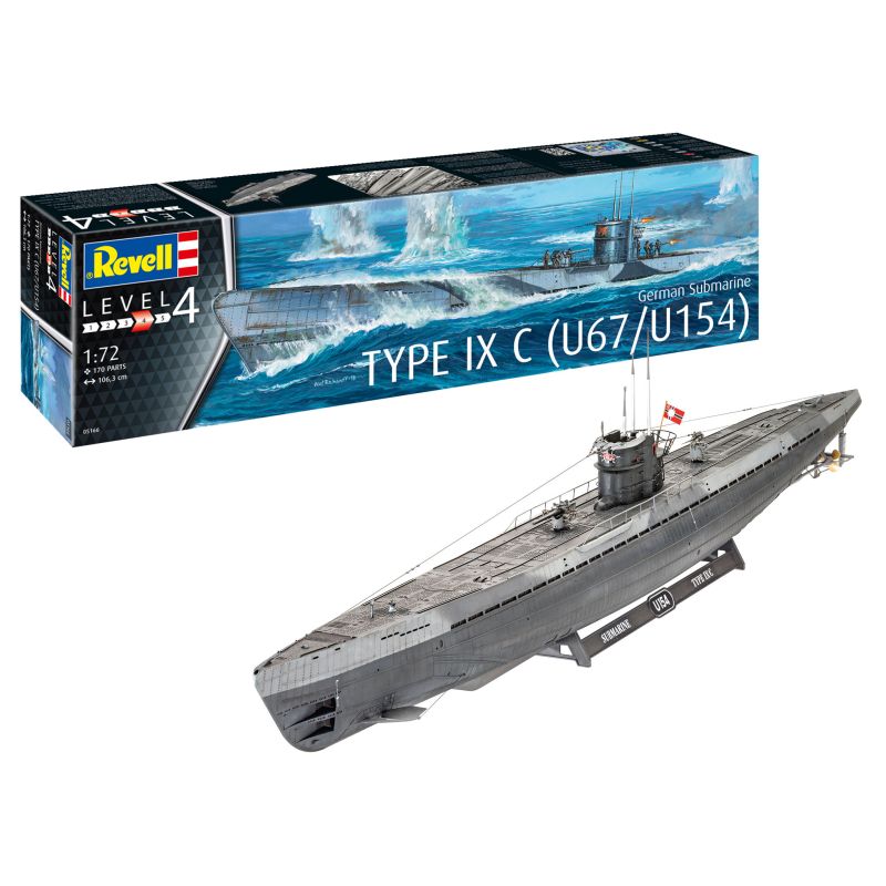 Revell 05166 German Submarine Type IX C U67/U154 (early conning tower)