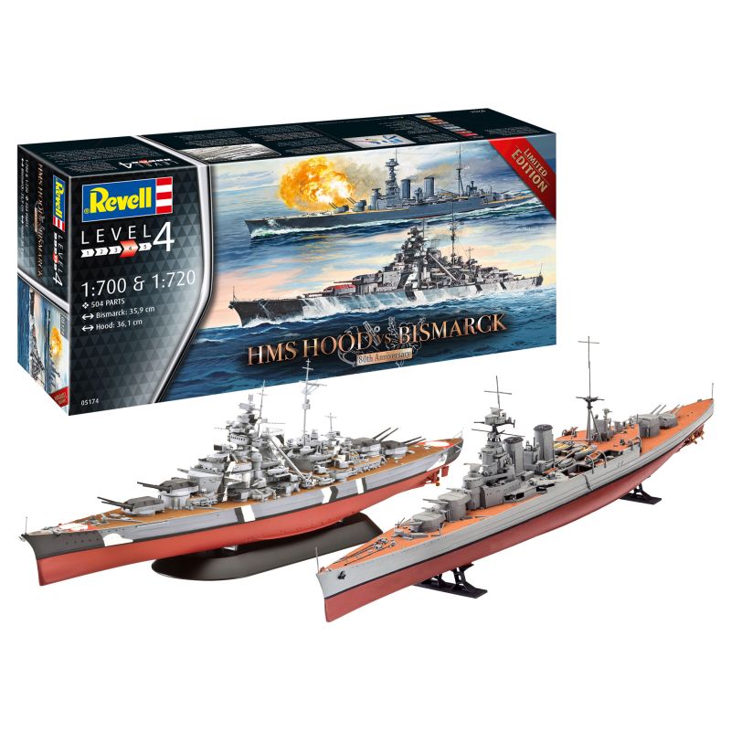 Revell 05174 Battle Set HMS HOOD vs. BISMARCK - 80th Anniversary