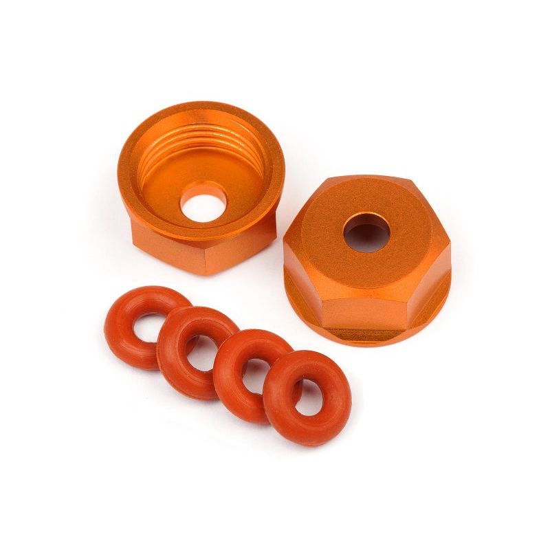 HPI 108071 Aluminum Bottom Shock Cap (Orange/2db)