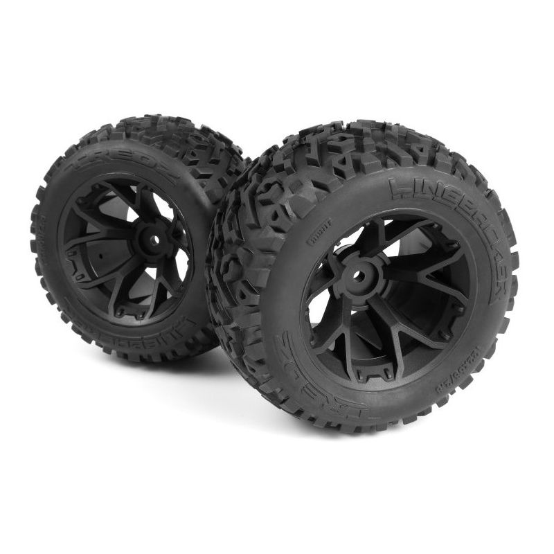 Mounted Linebacker Tire on MT Wheel (Black/2pcs)