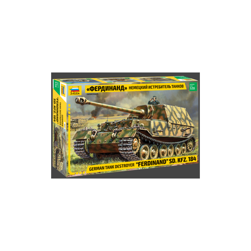 Zvezda 3653 Sd. Kfz. 184 Ferdinand Tiger makett 1:35 (3653)