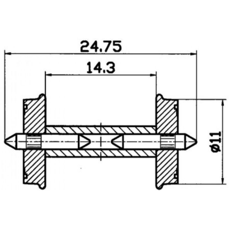 Roco 40264 Kerék RP-25 egyoldalt szigetelt 11 mm