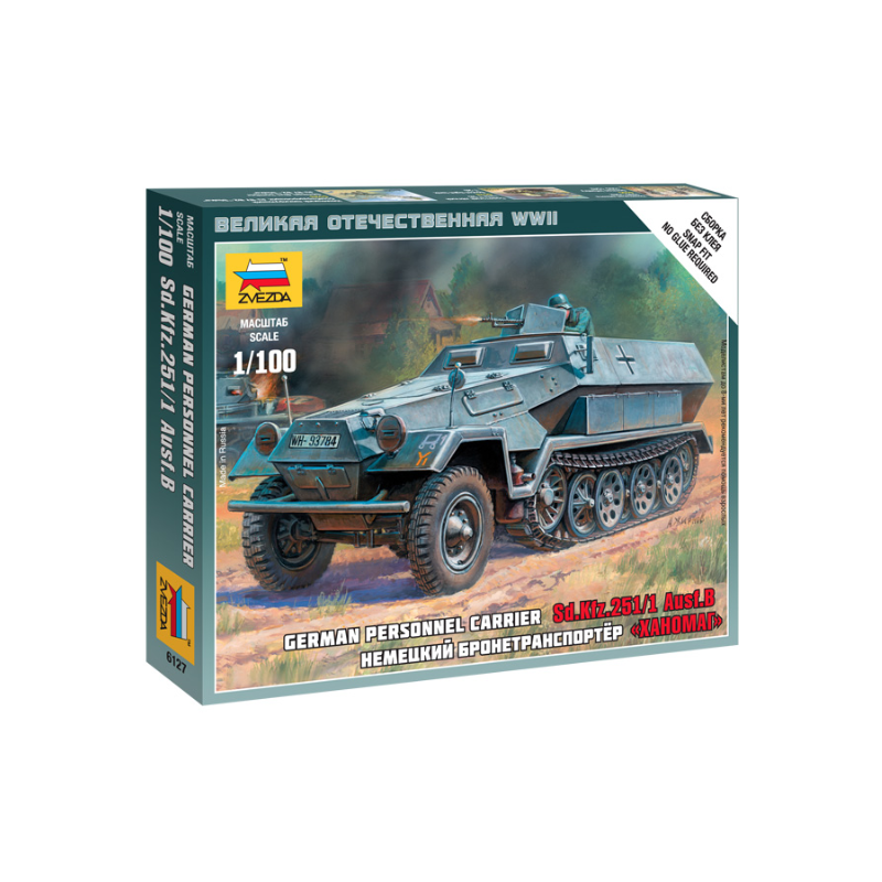 Zvezda 6127 German Personnel Carrier Sd.Kfz.251/1 Ausf.B 1:100 (6127)