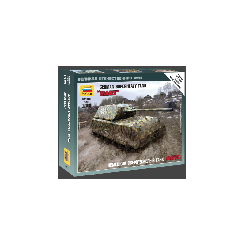 Zvezda 6213 German Superheavy Tank Maus 1:100 (6213)