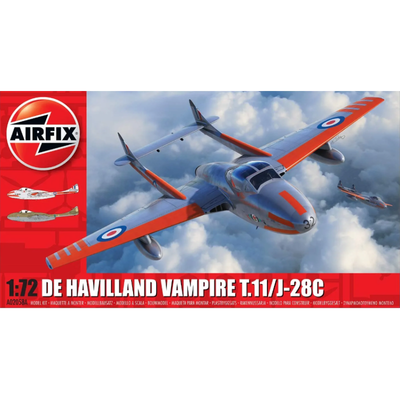 Airfix 02058A de Havilland Vampire T.11 / J-28C (A02058A)
