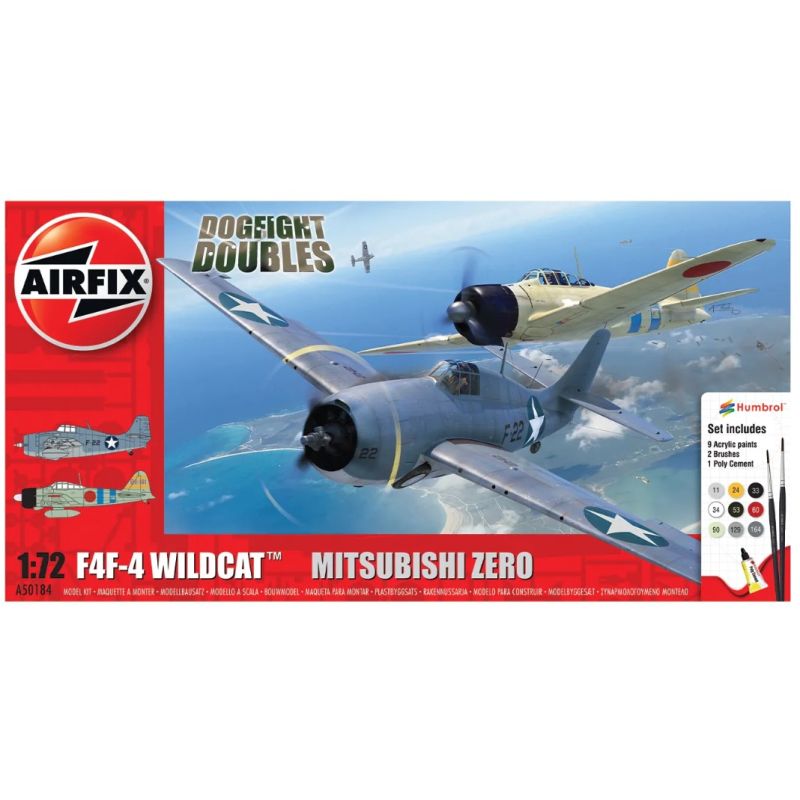 Airfix 50184 Grumman F-4F4 Wildcat & Mitsubishi Zero Dogfight Double makett szett