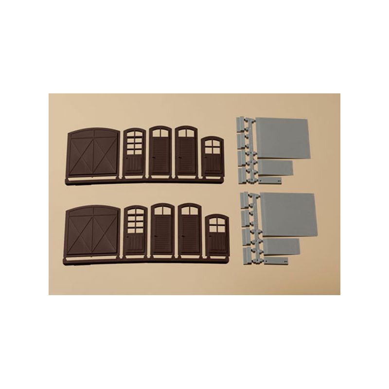 Ajtók és kapuk rámpákkal H0 Auhagen 80251