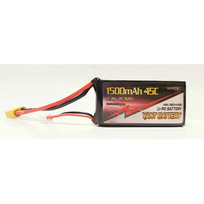 Akku LiPo, 1500 mAh, 7.4 V, 45C - XT60 csatlakozóval