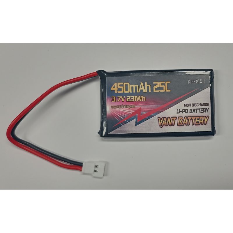 VANT Akku LiPo 3,7V 450mAh 25C