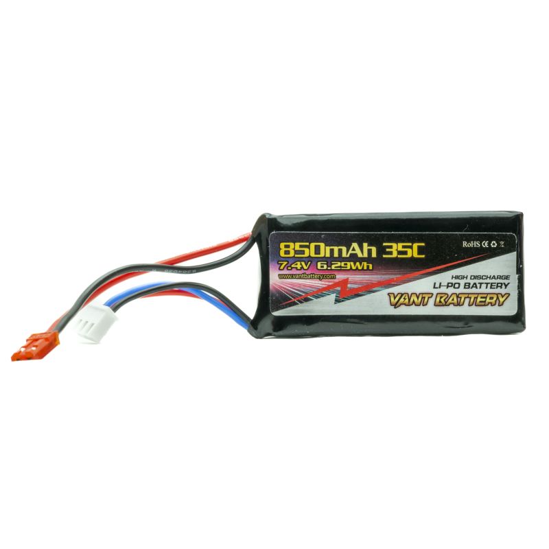 VANT Akku LiPo 7,4V 850mAh 35C