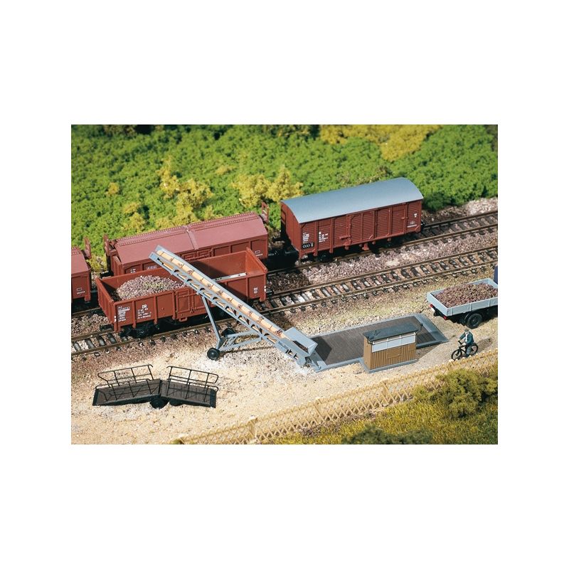 Auhagen 11414 Szállítószalag, teherautó-mérleg, kerekes élőállat-rakodó