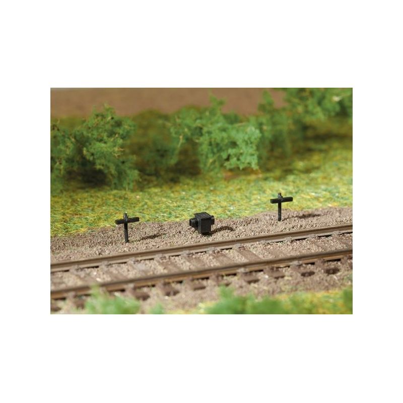 Auhagen 41619 Kábeltartó, görgődoboz /Seilzughalter, Druckrollenkästen/