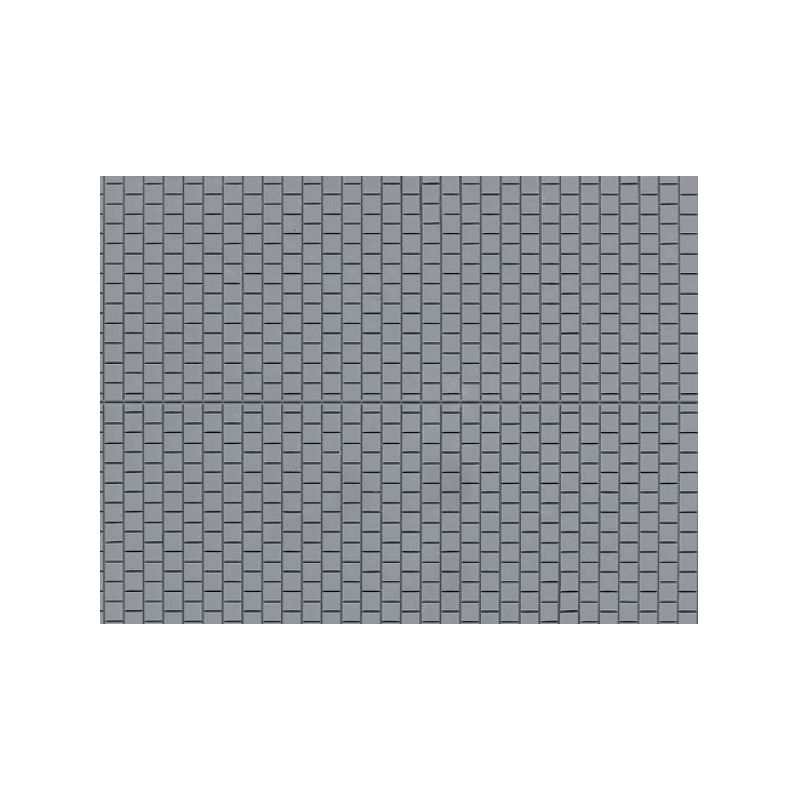 Auhagen 52223 Dekor-lemez gyalogút,szürke /Dekorplatten Fußsteig grau/