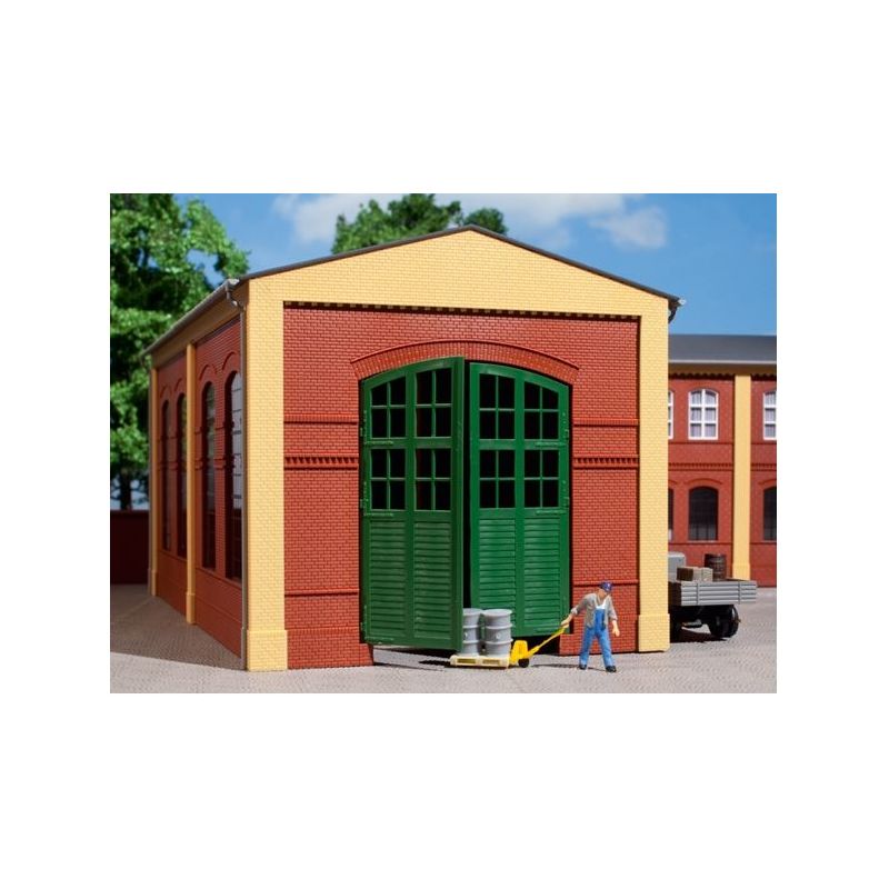 Auhagen 80505 Fal-elemek 2326A piros, zöld kapuk I /Wände 2326A rot, Tore grün I/