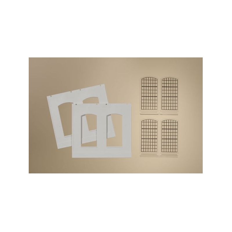 Auhagen 80703 Falak, ipari ablakok /Wände 2326D geputzt, Industriefenster E/