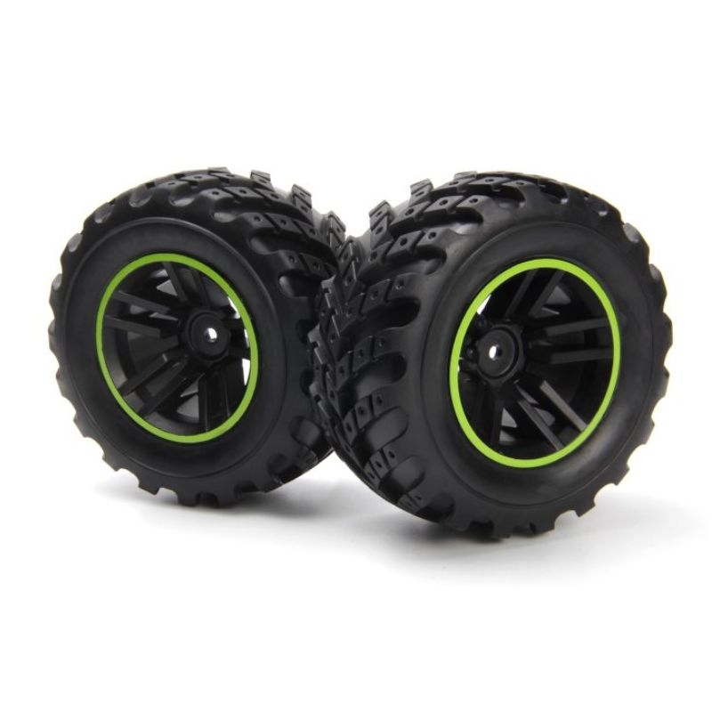 BLACKZON 540324 Spryte Komplett szerelt kerekek (Fekete/Zöld) (2db)