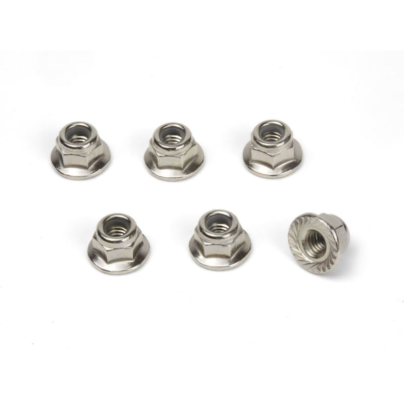 BLACKZON 540453 M4 Flanged Lock Nuts (6pcs)