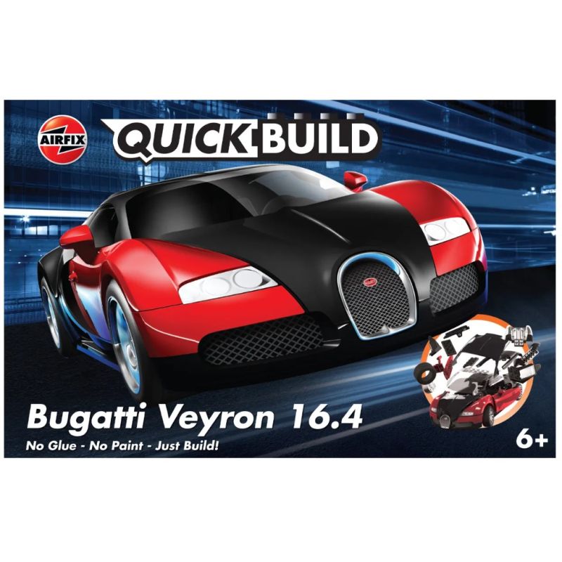 Airfix 6020 QUICKBUILD Bugatti 16.4 Veyron fekete/piros