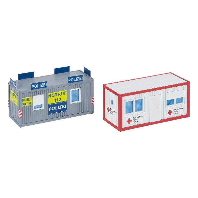 Faller 180338 Irodai konténer, rendőrség, DRK