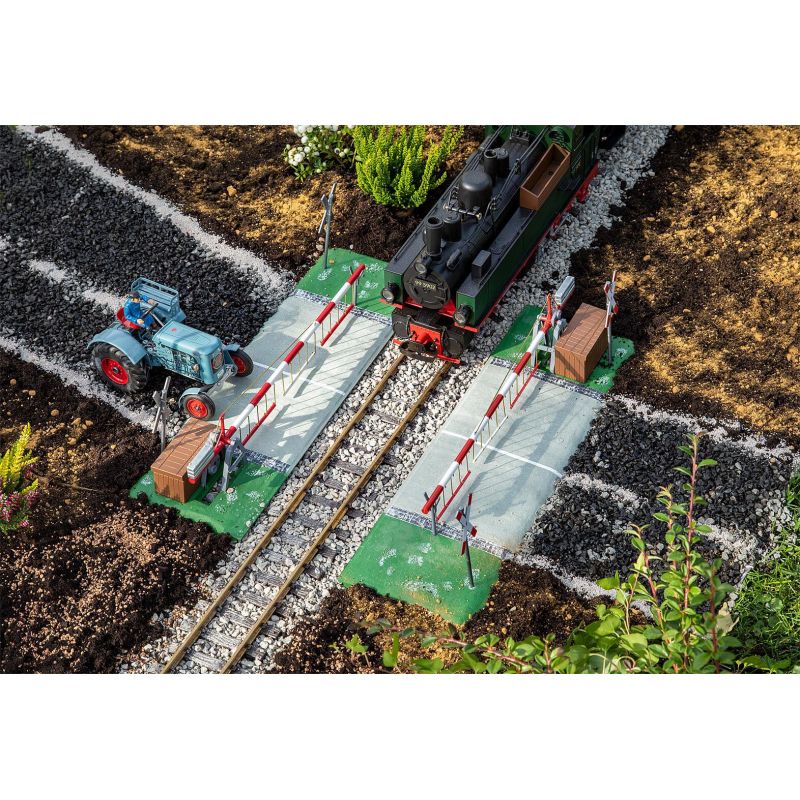 Vasúti átjáró, kerti vasút