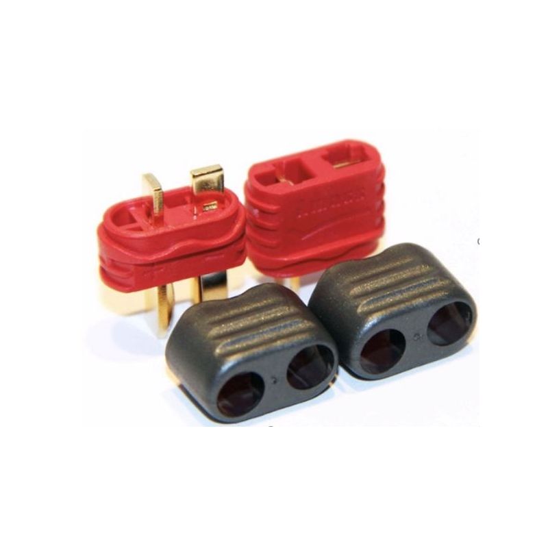 DEAN csatlakozó 1 pár fekete védőkupakkal