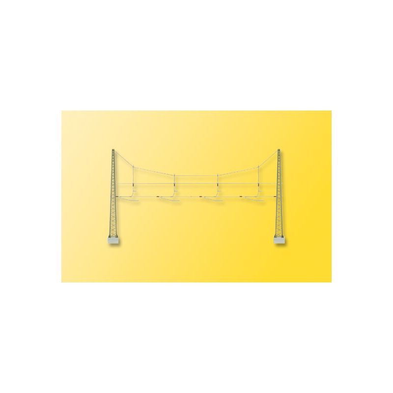 Viessmann 4163 Tartóoszlopok feszített vezetéktartóval, négyvágányos