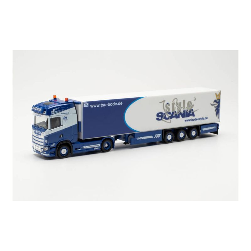 Herpa 314466 Scania CS 20 nyergesvontató, TSU-BODE SCANIA félpótkocsival