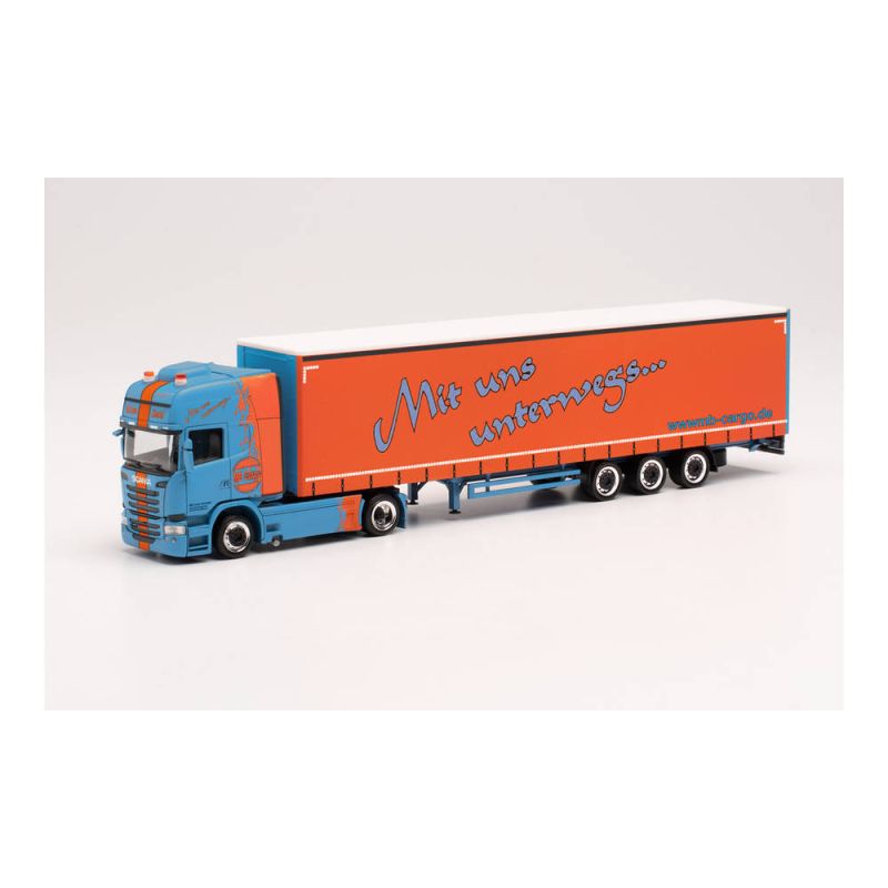 Herpa 314800 Scania R 13 TL nyergesvontató, MB Cargo félpótkocsival
