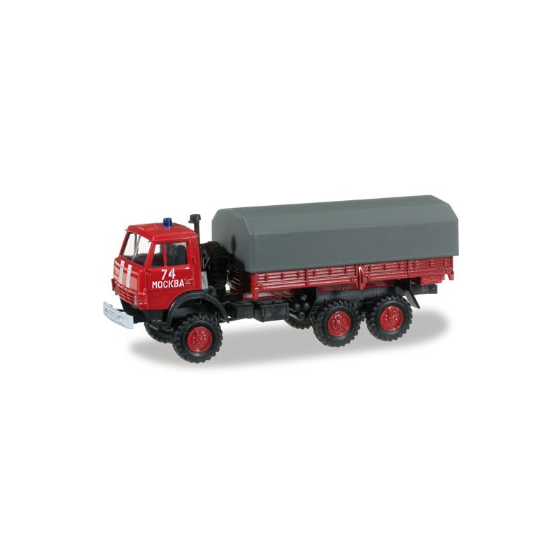 Herpa 745048 Tűzoltósági teherautó, Kamaz 5320, ponyvás