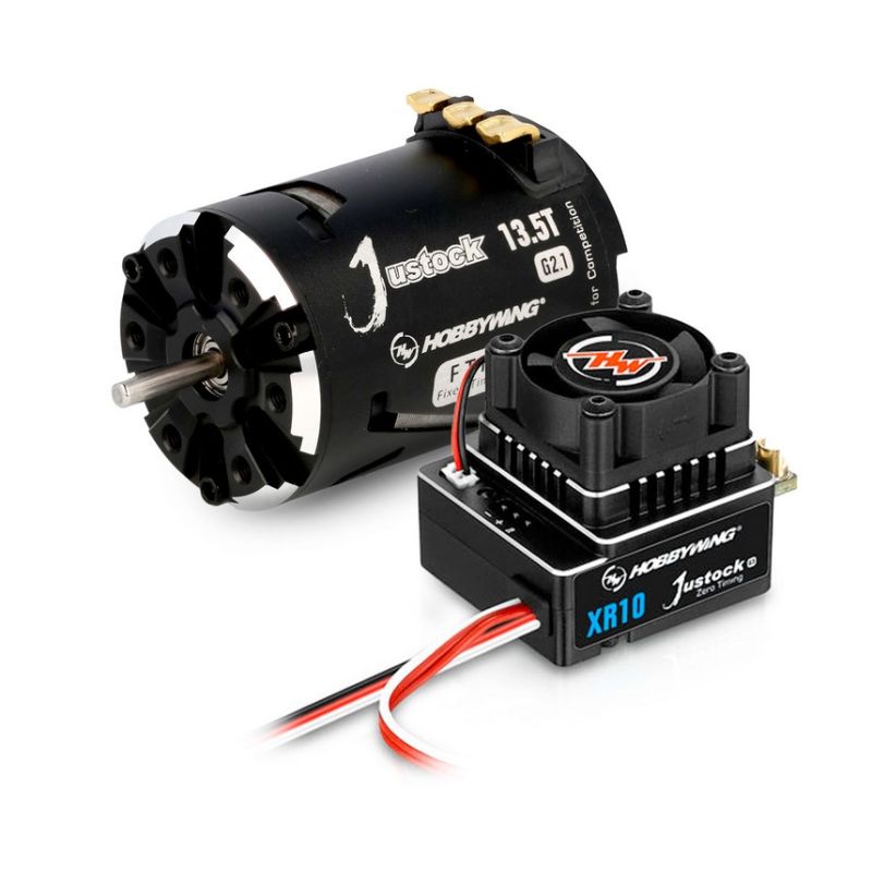 Hobbywing XERUN Justock Combo XR10 G3 ESC + 13.5T Brushless G2.1 Motor (Stock)