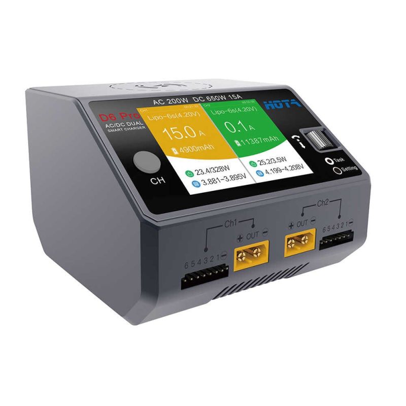 HOTA D6 Pro 200W 325Wx2 15Ax2 Dual töltő
