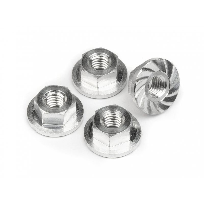 HPI 103908 SERRATED FLANGE NUT M4x10.8mm (4db)