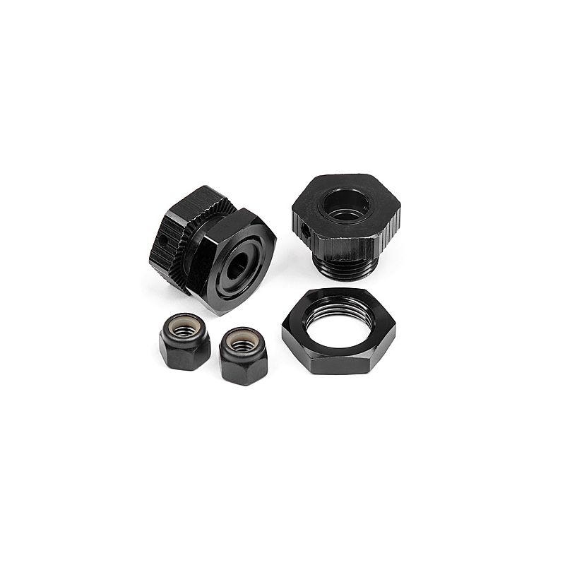 HPI 114341 Aluminium kerékhatszög szett 17MM (fekete/4db)