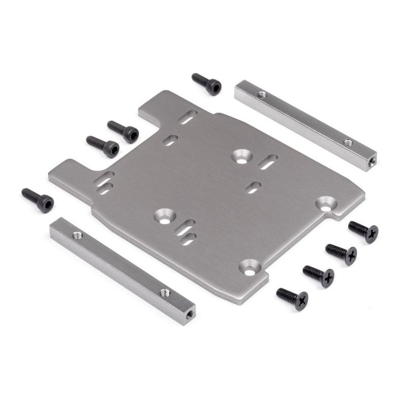 HPI 115354 MOTOR PLATE (GRAY/4MM)