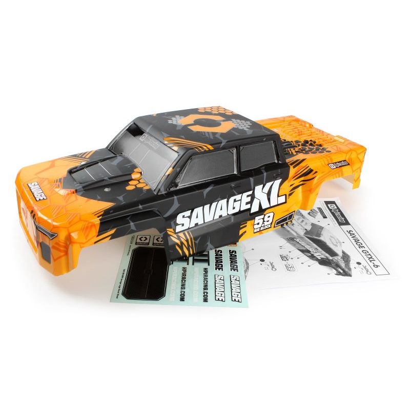 HPI 160107 GTXL-6 Kingcab Painted Truck Body (Orange/Black)