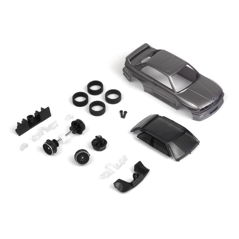 HPI 160997 nano-TTR 1989 BMW M3 E30 Ravaglia - Dark Silver - Painted Body Set