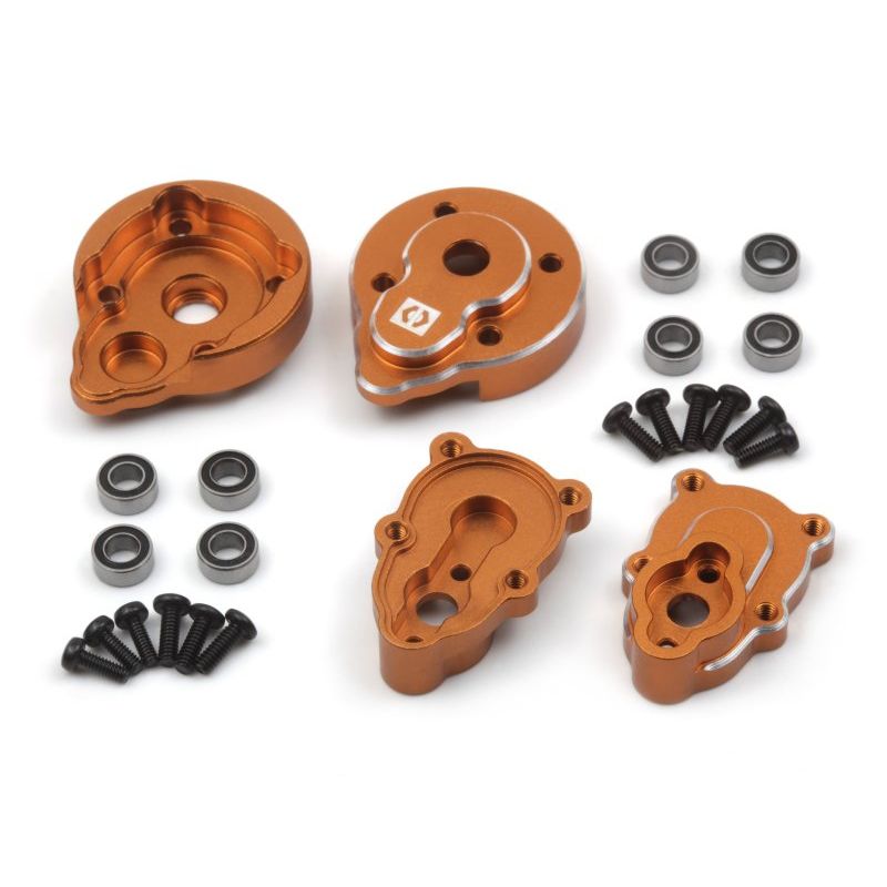 HPI 161161 Aluminum Portal Rear Hub Set (Orange/2pcs)
