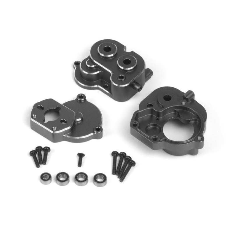 HPI 161170 Aluminum Center Gear Box Set (Gunmetal)