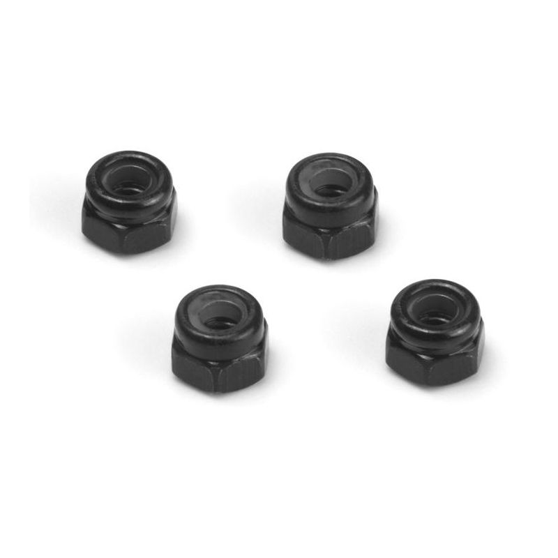 HPI 161188 Lock Nut M2.5 (Black/4pcs)