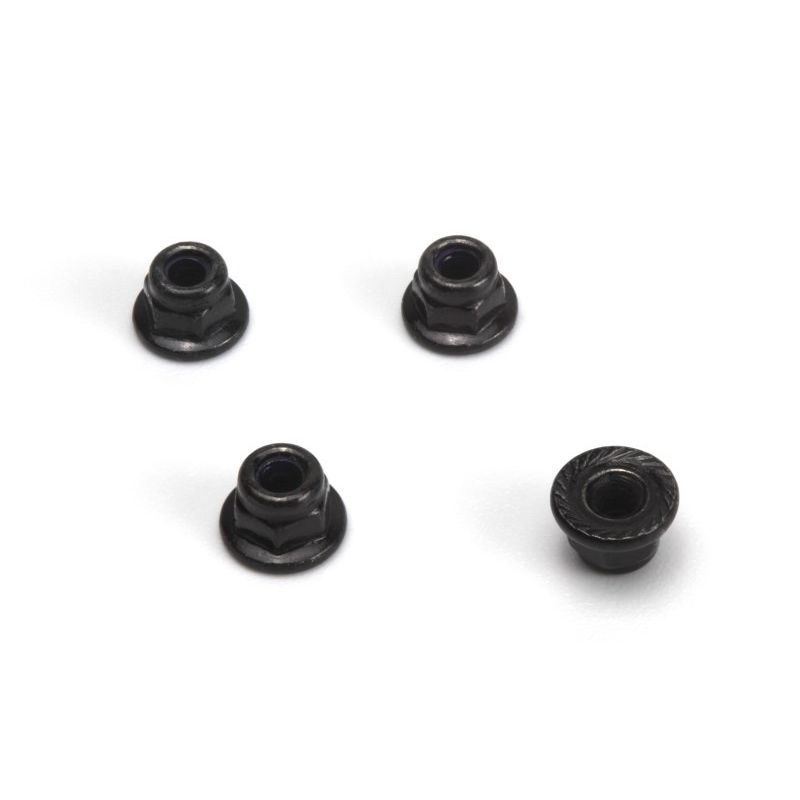 HPI 161227 Flange Lock Nut M2.5 (Silver/4pcs)