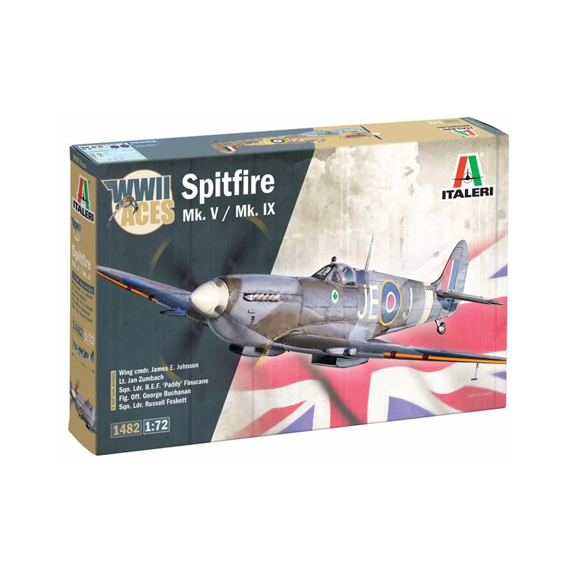 Italeri 1482s SPITFIRE Mk. V-Mk. IX ACES