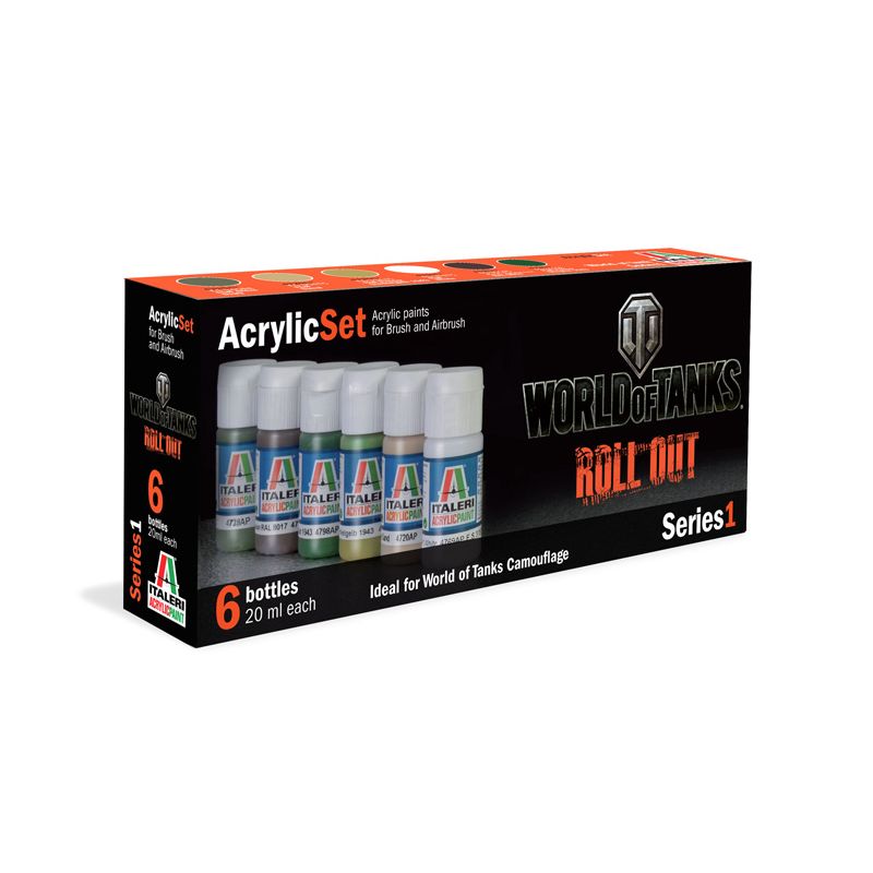 Italeri 446AP ACRYLIC SET 6db: WORLD OF TANKS akril makett festék
